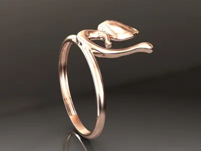 cat ring 3  3D print model