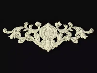 Central decor ornament for furniture 3D model 1052