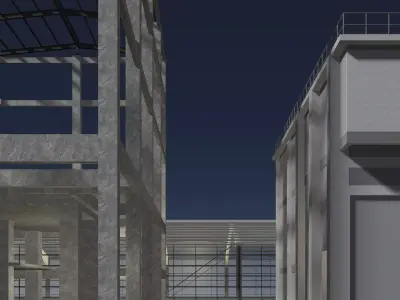 Industrial building layout 25-44 3D model