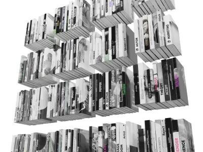 Books 150 pieces 2-8-1 Low-poly 3D model