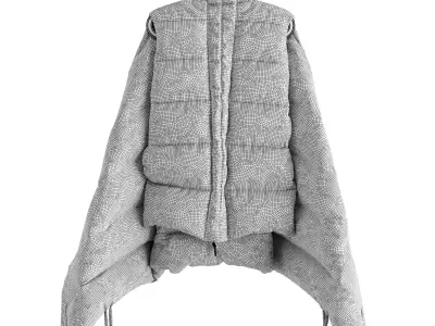Jacket Moncler Elina on a Hanger 3D model