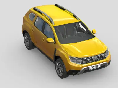 Dacia Duster 2018 Low-poly 3D model