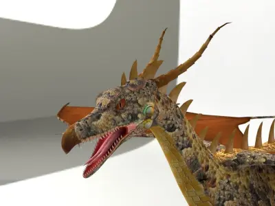 Dragon  Fantasy Medieval creature 3D model