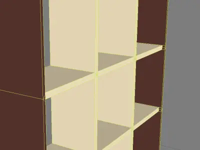 Bookshelf bookcase with shelves 3D model