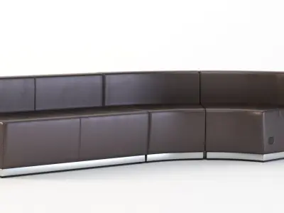 Krysten Round Modular Sectional Concave Sofa with Love-seat 3D model