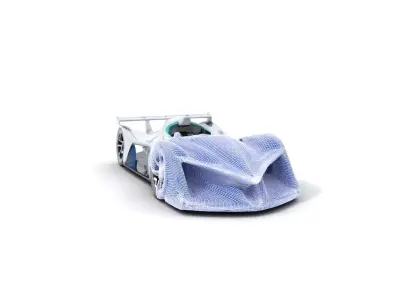 Futuristic White Racer model pack Low-poly 3D model