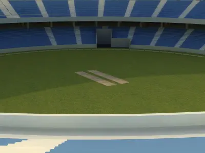 Dubai Cricket Stadium Low-poly 3D model