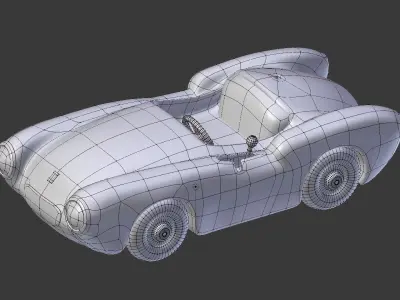 Lowpoly Wind-Up Car-Toy Low-poly 3D model