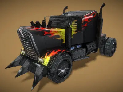 Monster Truck Container Low-poly 3D model