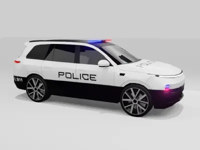 Police Vehicle LiXiang L9 Low-poly 3D model