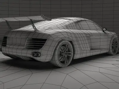 Audi R8 2008 3D model