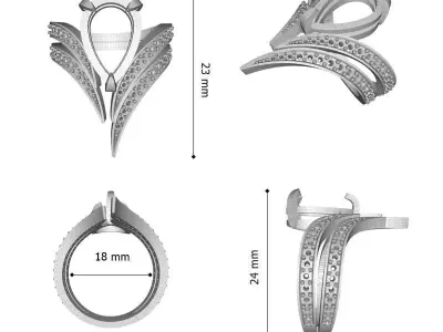 RING FIRE ON JEWEL 3D print model