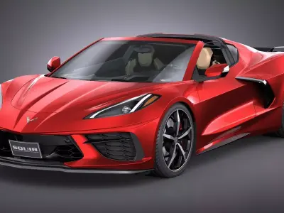 Chevrolet Corvette C8 Stingray CG 2020 LowPoly 3D model