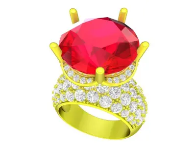 A7555 New Design Asian Diamond Fashion Women Ring 3D print model