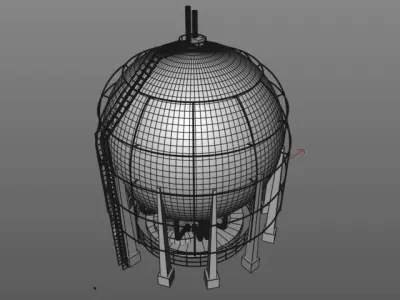 gasometer oil tank 3D model