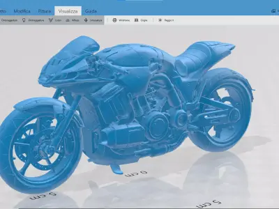 Sport Motorcycle STL 3D print model