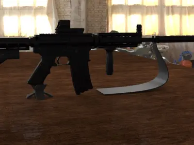 High-Quality M4A1 Assault Rifle 3D Model Low-poly 3D model
