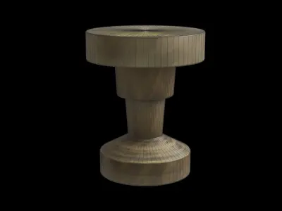 Brushed Bronze Coffee Table Low-poly 3D model