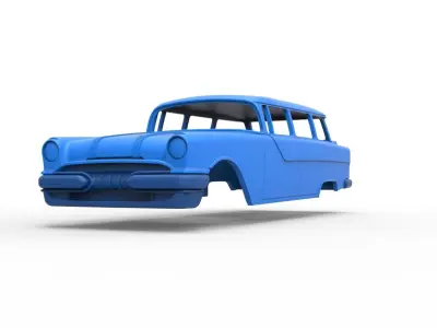 Shell Pontiac Chieftain 1955 Scale 1 to 24 3D print model
