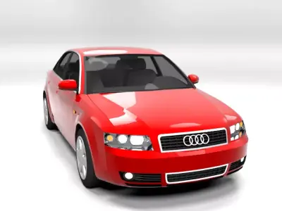 AUDI A4 2001 4D LOWPOLY Low-poly 3D model