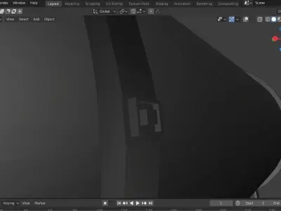 Nitrous Oxide Tank of NOS Brand Low-poly 3D model