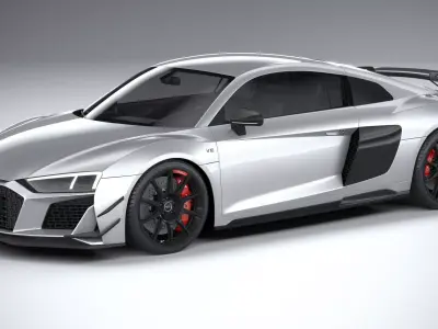 Audi R8 coupe V10 GT RWD 2023 3D model