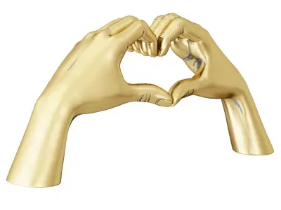 Figurine Hands Heart 3D model