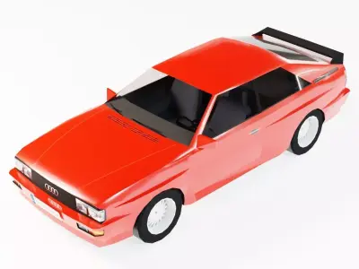 Audi Quattro Low-poly 3D model