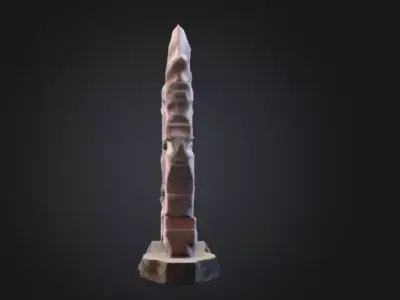Arcane Crystal Obelisk Low-poly 3D model