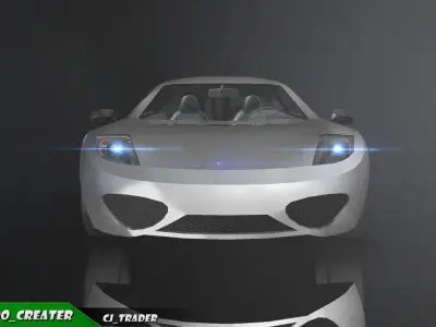 Low-Poly Racing Car McLaren MP4-12C 3d model Low-poly 3D model