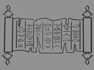 Egyptian Silhouettes Pack Low-poly 3D model