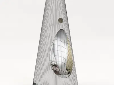 Steel Outdoor Fireplace by Modfire 3D model