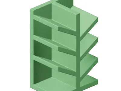 Plastic Decorative Book Shelf Toy 3D model