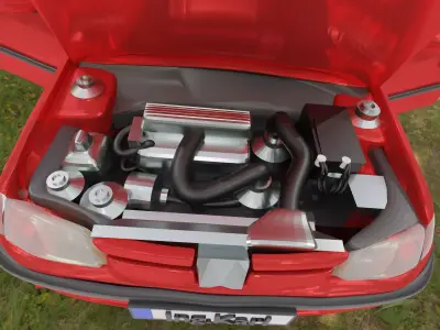 3D LOW POLY development handmade CAR by Ing Karl ArtStudio  Low-poly 3D model