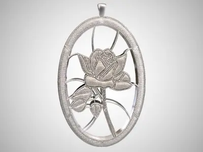Rose Necklace 3D print model