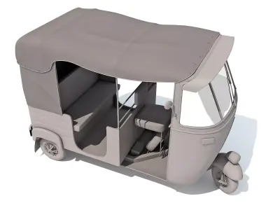 Indian Taxi Rickshaw 3D model