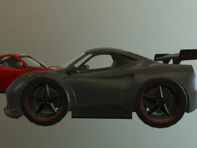 FuroreF8L car Low-poly 3D model