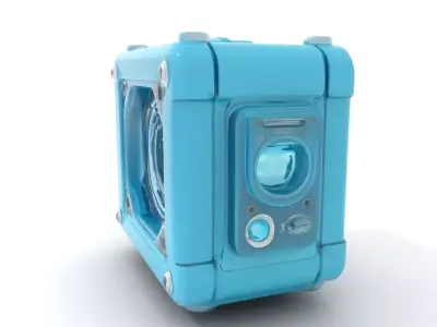 Futuristic Lens Device model pack Low-poly 3D model