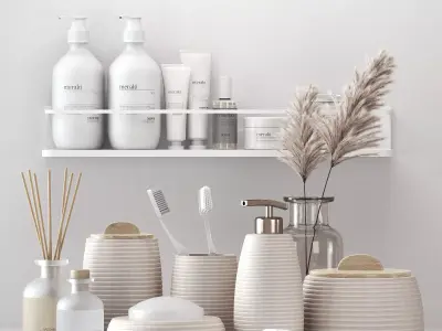 Decorative bathroom set 3D model