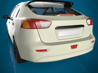 Sedan car 3D model shop