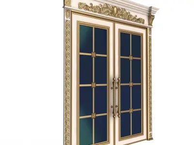 Carved Door Classic 01101 White Low-poly 3D model