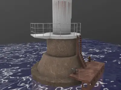 Light House Sudzhukskiy Low-poly 3D model