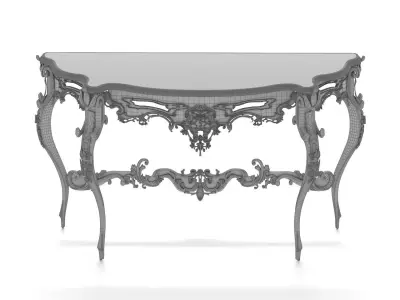 White Classic Console 3D model