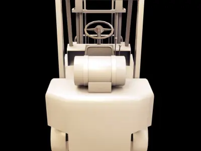 Forklift truck Low-poly 3D model