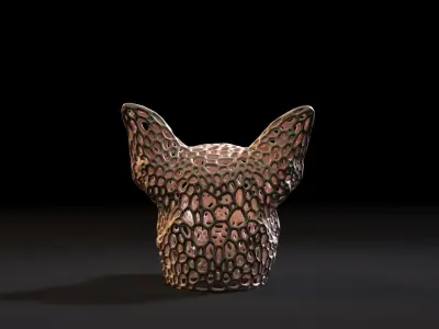 Chihuahua head Voronoi 3D print model