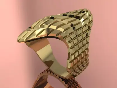 Elegant Jewelry Brand Ring Gold 3D print model