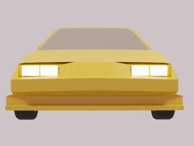 Old Antique Car Concept  Low-poly 3D model