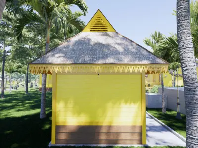 Bath House of the Sambas Sultanate Palace 3D model