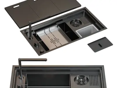 Asras sink set5 3D model