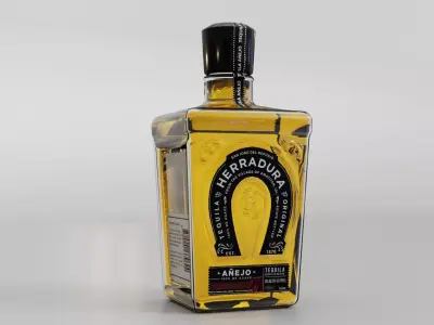 Herradura Anejo Tequila Bottle Low-poly 3D model